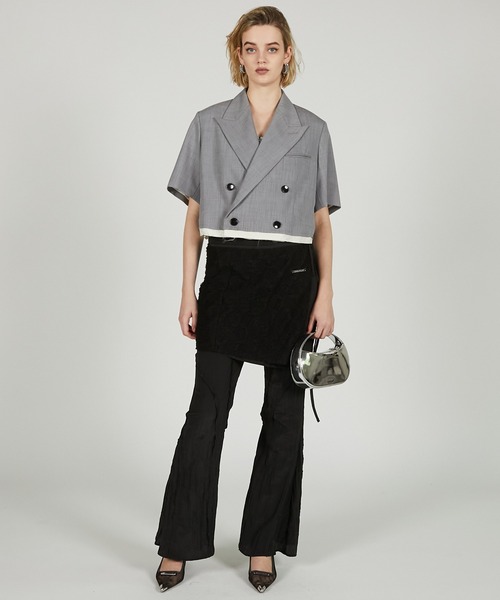 PRANK PROJECT（プランクプロジェクト）の「レイヤードパンツ / Layered Pants（その他パンツ・レディース・ブラック/アイボリー・38/36）」の3枚目の写真