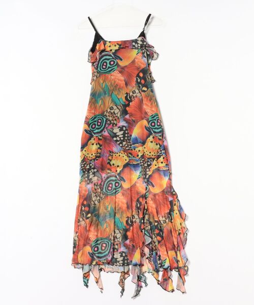 Desigual(デシグアル)の「CLOCHLACROIX サイケデリックプリントフリンジワンピース(ワンピース・レディース・マルチ・S/M/XL/XS/L)」の2枚目の写真