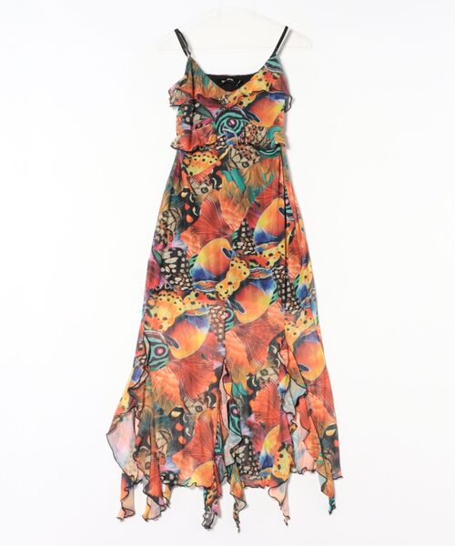Desigual(デシグアル)の「CLOCHLACROIX サイケデリックプリントフリンジワンピース(ワンピース・レディース・マルチ・S/M/XL/XS/L)」の6枚目の写真