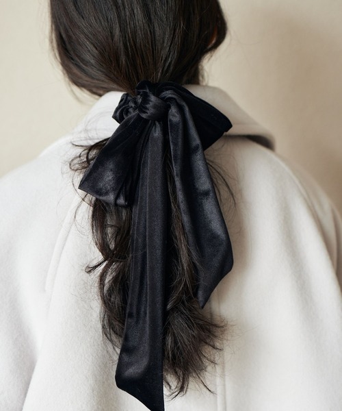 BARNYARDSTORM(バンヤードストーム)の「BARNYARDSTORM / ベロアリボンヘアアクセ(ヘアゴム・レディース・ブラック・FREE)」の9枚目の写真