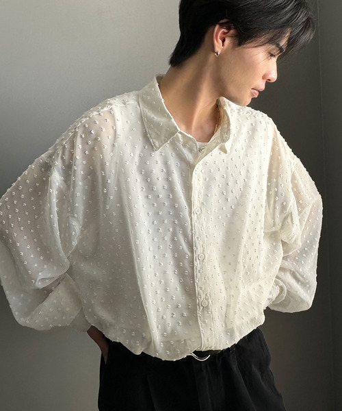 classicalelf(クラシカルエルフ)の「トレンド感漂うユニセックスが嬉しい!!オーバーシャツ(シャツ/ブラウス・レディース・ブラック/アイボリー/ブルー・LARGE/MEDIUM/SMALL/X-LARGE)」の10枚目の写真