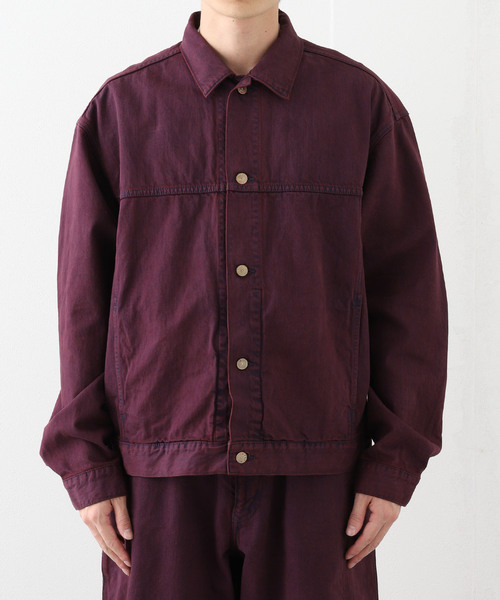 JOURNAL STANDARD J.S HOMESTEAD（ジャーナルスタンダードホームステッド）の「J.S.Homestead / ブリーチカラー デニムトラッカー（デニムジャケット・メンズ・パープル・MEDIUM/LARGE）」の10枚目の写真