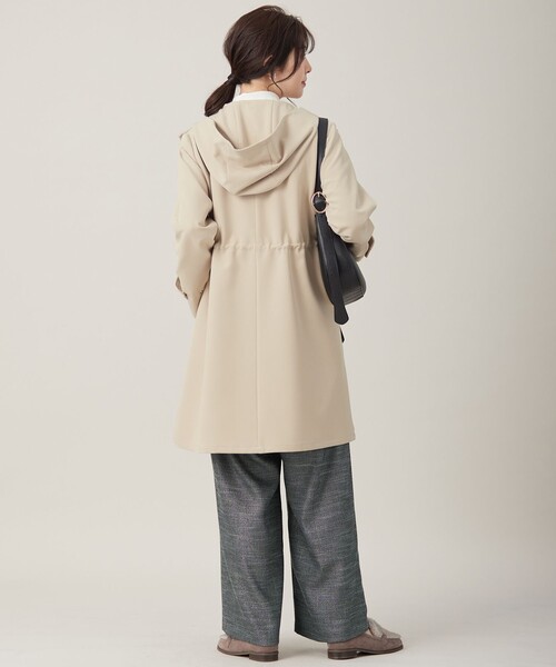 セール】【撥水・UVカット・洗える】フーデットロング コート（その他