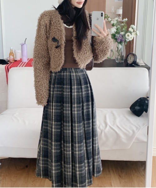 ヒッピーフリースボレロクロップドジャケット/2024 AW COLLECTION（その他アウター）｜by muni:r（バイ ムニール）