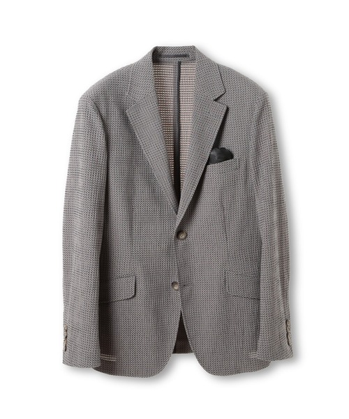 MEN'S BIGI(メンズビギ)の「【ACTIVE TAILOR/アクティブテイラー】3Dサッカープリントストレッチジャケット<EASY CARE>(テーラードジャケット・メンズ・ネイビー/ブルー/グレー・04/03/02/01)」の2枚目の写真