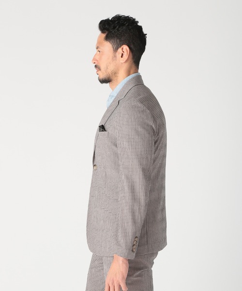 MEN'S BIGI(メンズビギ)の「【ACTIVE TAILOR/アクティブテイラー】3Dサッカープリントストレッチジャケット<EASY CARE>(テーラードジャケット・メンズ・ネイビー/ブルー/グレー・04/03/02/01)」の14枚目の写真