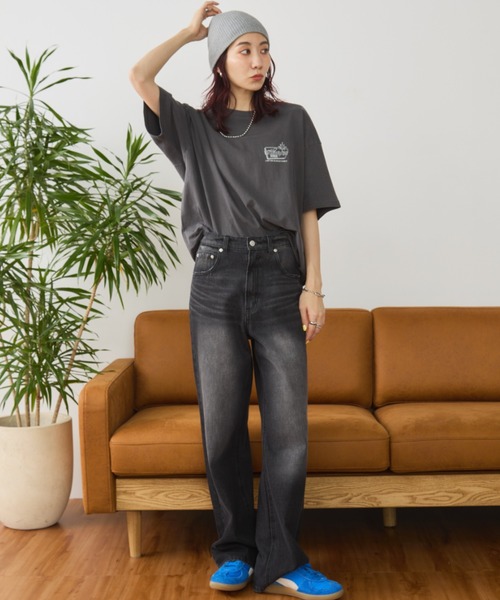 Auntie Rosa Holiday(アンティローザホリデー)の「ヴィンテージライクCARプリントTEE(Tシャツ/カットソー・レディース・イエロー/チャコールグレー/ナチュラル・FREE)」の9枚目の写真