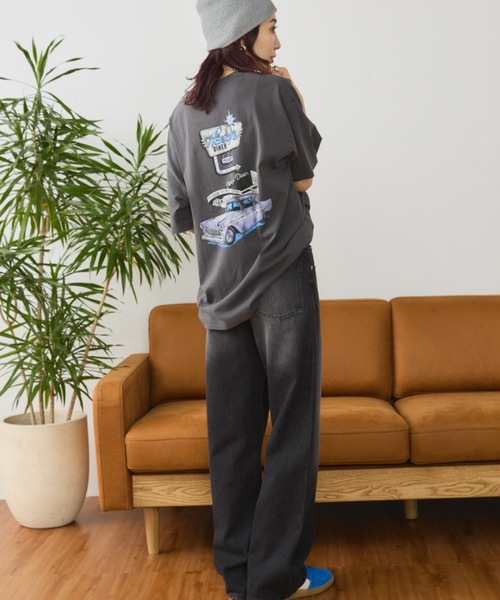 Auntie Rosa Holiday(アンティローザホリデー)の「ヴィンテージライクCARプリントTEE(Tシャツ/カットソー・レディース・イエロー/チャコールグレー/ナチュラル・FREE)」の11枚目の写真