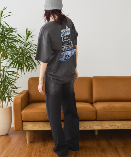 Auntie Rosa Holiday(アンティローザホリデー)の「ヴィンテージライクCARプリントTEE(Tシャツ/カットソー・レディース・イエロー/チャコールグレー/ナチュラル・FREE)」の12枚目の写真