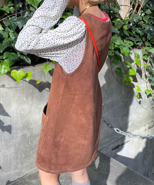 HELLO.SANFRANCISCO(ハローサンフランシスコ)の「【HELLO.SANFRANCISCO/ハローサンフランシスコ】スウェードミニワンピース(ワンピース・レディース・ブラウン・ONE SIZE)」の5枚目の写真