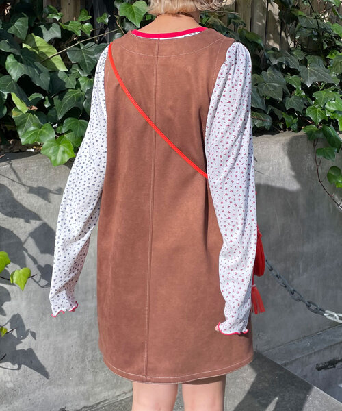 HELLO.SANFRANCISCO(ハローサンフランシスコ)の「【HELLO.SANFRANCISCO/ハローサンフランシスコ】スウェードミニワンピース(ワンピース・レディース・ブラウン・ONE SIZE)」の6枚目の写真