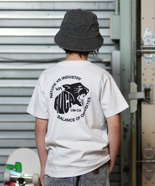 RVCA(ルーカ)の「RVCA/ルーカ KIDS TIGER WAVE ST キッズ Tシャツ BF045-P22(Tシャツ/カットソー・キッズ・スミクロ/ホワイト/ブラック・150cm/160cm/140cm/130cm)」の2枚目の写真