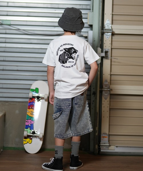 RVCA(ルーカ)の「RVCA/ルーカ KIDS TIGER WAVE ST キッズ Tシャツ BF045-P22(Tシャツ/カットソー・キッズ・スミクロ/ホワイト/ブラック・150cm/160cm/140cm/130cm)」の6枚目の写真