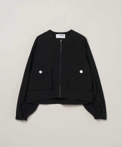 three dots(スリードッツ)の「サン ドライドクロス ジャケット(ブルゾン・レディース・ブラック/ダークカーキ/ベージュ/ネイビー・SMALL)」の20枚目の写真