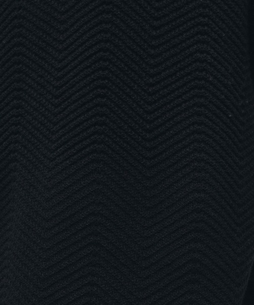 Adoon plain（アドーンプレーン）の「HERRINGBONE V NECK KNIT / へリンボーンVネックニット（ニット/セーター・メンズ・アイボリー/ブラック/ブルー・MEDIUM/LARGE）」の5枚目の写真