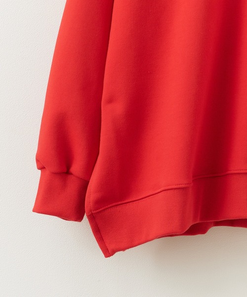 ROOPTOKYO（ループトウキョウ）の「Side slit Arch logo print sweatshirt / サイドスリット アーチロゴプリント スウェット オーバーサイズ（スウェット・レディース・レッド/グレー/ライトグレー・FREE）」の6枚目の写真