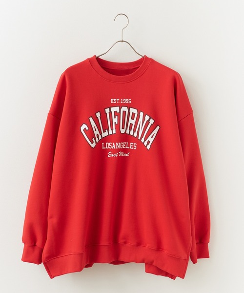 ROOPTOKYO（ループトウキョウ）の「Side slit Arch logo print sweatshirt / サイドスリット アーチロゴプリント スウェット オーバーサイズ（スウェット・レディース・レッド/グレー/ライトグレー・FREE）」の11枚目の写真
