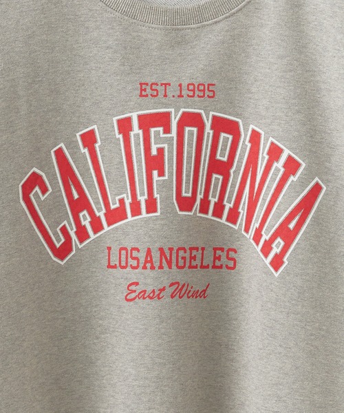 ROOPTOKYO（ループトウキョウ）の「Side slit Arch logo print sweatshirt / サイドスリット アーチロゴプリント スウェット オーバーサイズ（スウェット・レディース・レッド/グレー/ライトグレー・FREE）」の4枚目の写真