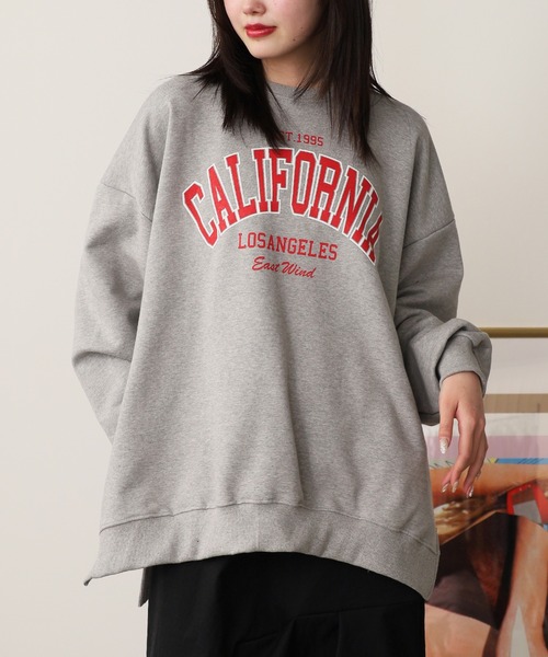 ROOPTOKYO（ループトウキョウ）の「Side slit Arch logo print sweatshirt / サイドスリット アーチロゴプリント スウェット オーバーサイズ（スウェット・レディース・レッド/グレー/ライトグレー・FREE）」の20枚目の写真