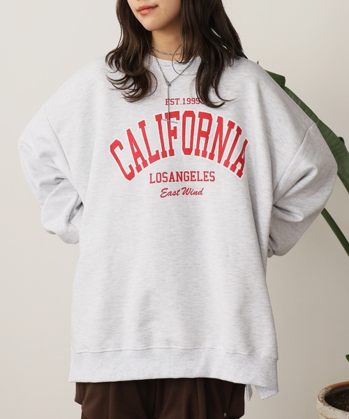 ROOPTOKYO（ループトウキョウ）の「Side slit Arch logo print sweatshirt / サイドスリット アーチロゴプリント スウェット オーバーサイズ（スウェット・レディース・レッド/グレー/ライトグレー・FREE）」の14枚目の写真