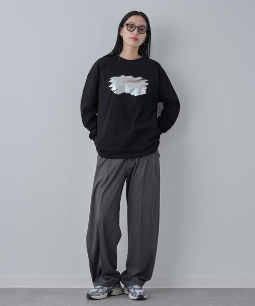 COLONY 2139(コロニートゥーワンスリーナイン)の「箔プリントロングスリーブT(Tシャツ/カットソー・メンズ・ブラック/ホワイト・MEDIUM/LARGE)」の12枚目の写真