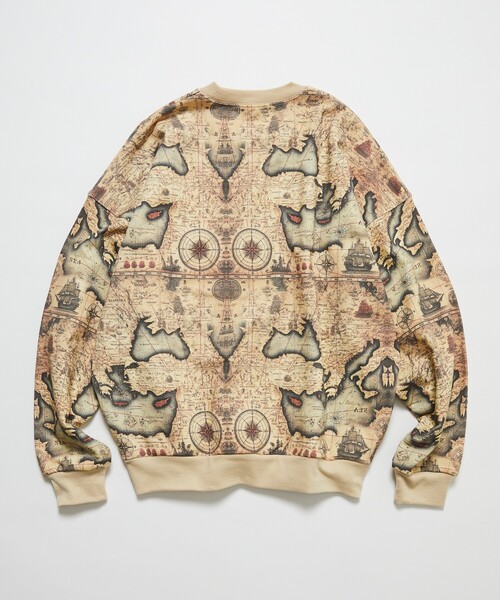 NAUTICA（ノーティカ）の「NAUTICA JEANS CO./ノーティカジーンズ Camo&Map&Sky Crewneck Sweatshirt/カモ柄 マップ柄 タイダイ柄 クルーネックスウェット（スウェット・メンズ・カモフラージュ/その他15/オフホワイト・MEDIUM/LARGE）」の5枚目の写真