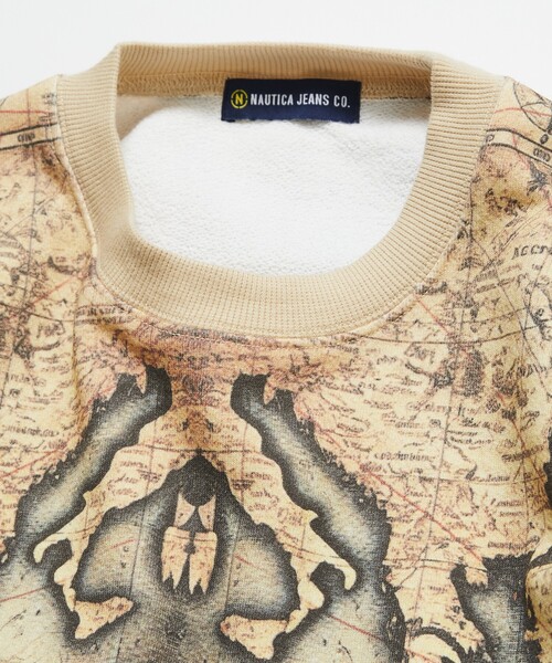 NAUTICA（ノーティカ）の「NAUTICA JEANS CO./ノーティカジーンズ Camo&Map&Sky Crewneck Sweatshirt/カモ柄 マップ柄 タイダイ柄 クルーネックスウェット（スウェット・メンズ・カモフラージュ/その他15/オフホワイト・MEDIUM/LARGE）」の6枚目の写真