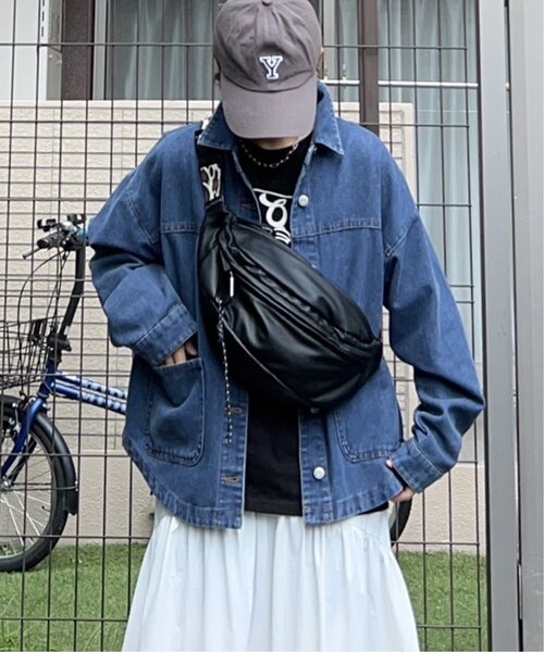 notch.（ノッチ）の「【sweet web掲載】デニムシャツジャケット（デニムジャケット・レディース・ブルー/ライトブルー/ブラック・M）」の15枚目の写真