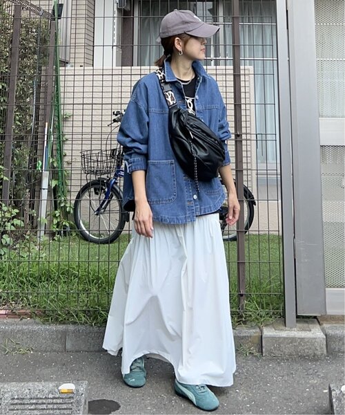 notch.（ノッチ）の「【sweet web掲載】デニムシャツジャケット（デニムジャケット・レディース・ブルー/ライトブルー/ブラック・M）」の14枚目の写真