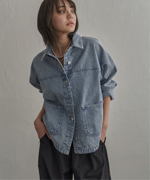 notch.(ノッチ)の「【sweet web掲載】デニムシャツジャケット(デニムジャケット・レディース・ブルー/ライトブルー/ブラック・M)」の14枚目の写真