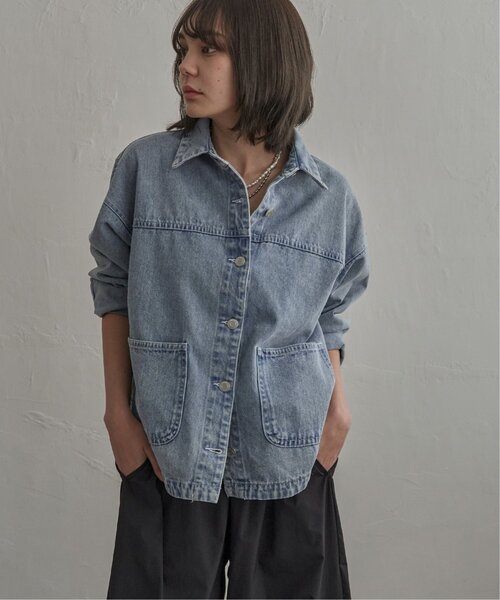 notch.(ノッチ)の「【sweet web掲載】デニムシャツジャケット(デニムジャケット・レディース・ブルー/ライトブルー/ブラック・M)」の15枚目の写真