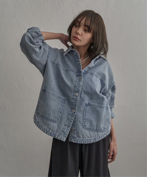 notch.(ノッチ)の「【sweet web掲載】デニムシャツジャケット(デニムジャケット・レディース・ブルー/ライトブルー/ブラック・M)」の17枚目の写真