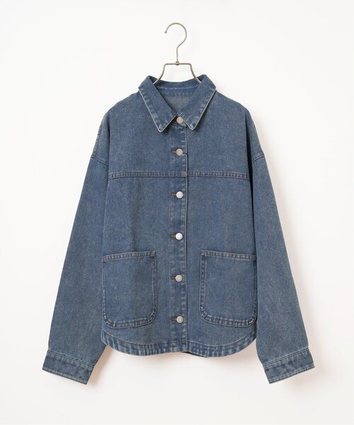 notch.(ノッチ)の「【sweet web掲載】デニムシャツジャケット(デニムジャケット・レディース・ブルー/ライトブルー/ブラック・M)」の22枚目の写真