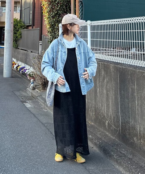 notch.（ノッチ）の「【sweet web掲載】デニムシャツジャケット（デニムジャケット・レディース・ブルー/ライトブルー/ブラック・M）」の13枚目の写真