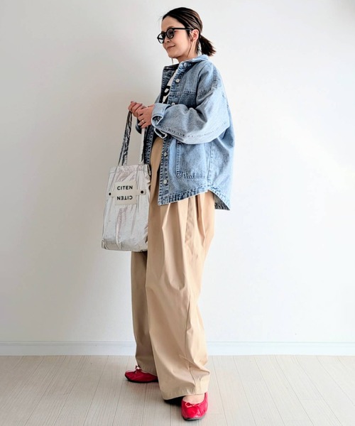 notch.(ノッチ)の「【sweet web掲載】デニムシャツジャケット(デニムジャケット・レディース・ブルー/ライトブルー/ブラック・M)」の8枚目の写真