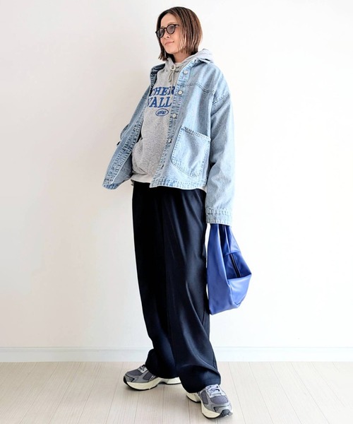 notch.(ノッチ)の「【sweet web掲載】デニムシャツジャケット(デニムジャケット・レディース・ブルー/ライトブルー/ブラック・M)」の11枚目の写真