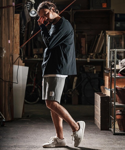 wjk reluxe（ダブルジェーケーリラックス）の「mlt5080-drop shoulder long sleeve cut sew ロンT（Tシャツ/カットソー・メンズ・ホワイト/ブラック/霜降りグレー・S/M/L/XL）」の12枚目の写真