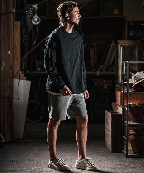 wjk reluxe（ダブルジェーケーリラックス）の「mlt5080-drop shoulder long sleeve cut sew ロンT（Tシャツ/カットソー・メンズ・ホワイト/ブラック/霜降りグレー・S/M/L/XL）」の13枚目の写真