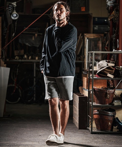 wjk reluxe（ダブルジェーケーリラックス）の「mlt5080-drop shoulder long sleeve cut sew ロンT（Tシャツ/カットソー・メンズ・ホワイト/ブラック/霜降りグレー・S/M/L/XL）」の14枚目の写真