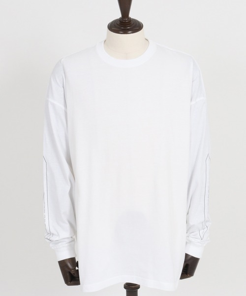 wjk reluxe（ダブルジェーケーリラックス）の「mlt5080-drop shoulder long sleeve cut sew ロンT（Tシャツ/カットソー・メンズ・ホワイト/ブラック/霜降りグレー・S/M/L/XL）」の16枚目の写真