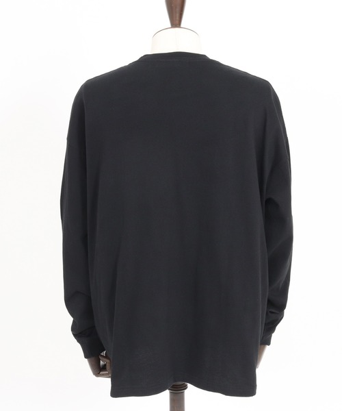 wjk reluxe（ダブルジェーケーリラックス）の「mlt5080-drop shoulder long sleeve cut sew ロンT（Tシャツ/カットソー・メンズ・ホワイト/ブラック/霜降りグレー・S/M/L/XL）」の18枚目の写真