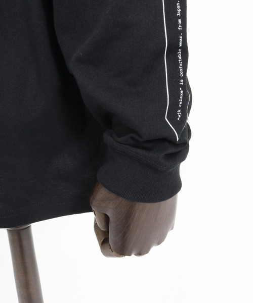 wjk reluxe（ダブルジェーケーリラックス）の「mlt5080-drop shoulder long sleeve cut sew ロンT（Tシャツ/カットソー・メンズ・ホワイト/ブラック/霜降りグレー・S/M/L/XL）」の22枚目の写真