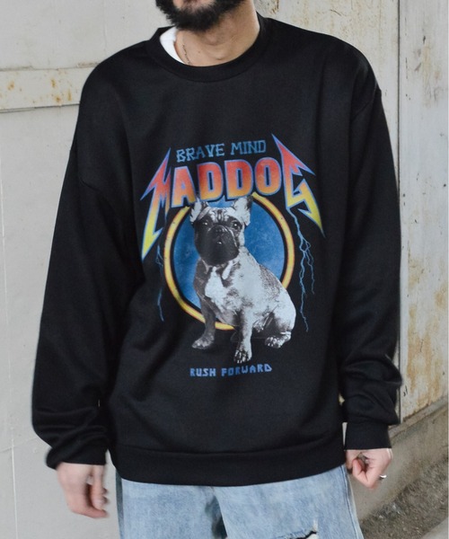 MODISH GAZE(モディシュガゼ)の「【MODISH GAZE】MAD DOG裏毛スウェット (CP)(スウェット・メンズ・アッシュグレー/チャコール/ブラック・L/M)」の16枚目の写真