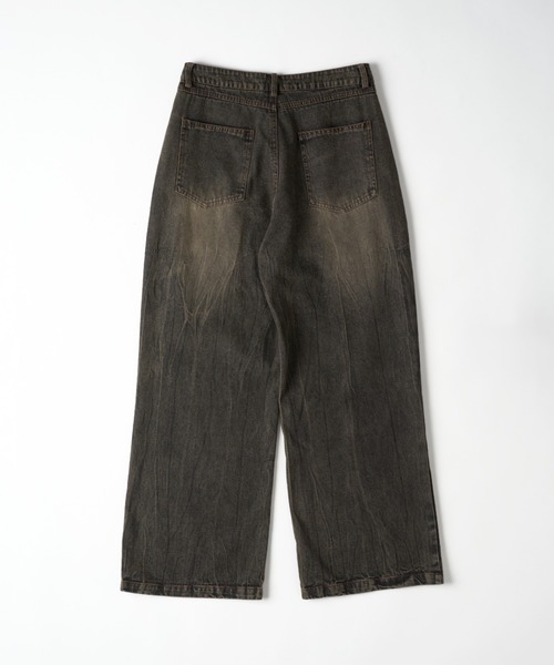kutir（クティール）の「VINTAGE LIKE STRAIGHT WIDE DENIM PANTS/ヴィンテージライクストレートワイドデニムパンツ（デニムパンツ・メンズ・ブラック/インディゴブルー・SMALL/MEDIUM/LARGE）」の6枚目の写真