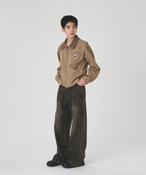 kutir（クティール）の「VINTAGE LIKE STRAIGHT WIDE DENIM PANTS/ヴィンテージライクストレートワイドデニムパンツ（デニムパンツ・メンズ・ブラック/インディゴブルー・SMALL/MEDIUM/LARGE）」の8枚目の写真