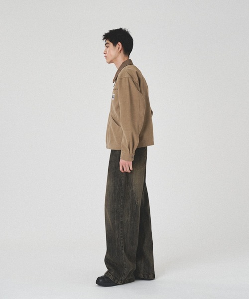 kutir（クティール）の「VINTAGE LIKE STRAIGHT WIDE DENIM PANTS/ヴィンテージライクストレートワイドデニムパンツ（デニムパンツ・メンズ・ブラック/インディゴブルー・SMALL/MEDIUM/LARGE）」の9枚目の写真