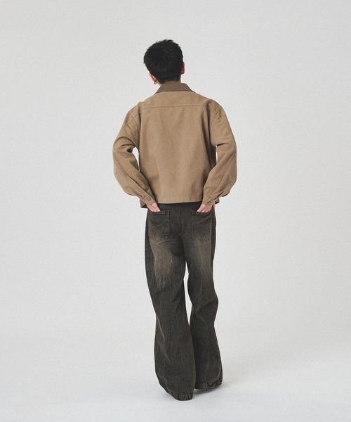 kutir（クティール）の「VINTAGE LIKE STRAIGHT WIDE DENIM PANTS/ヴィンテージライクストレートワイドデニムパンツ（デニムパンツ・メンズ・ブラック/インディゴブルー・SMALL/MEDIUM/LARGE）」の10枚目の写真