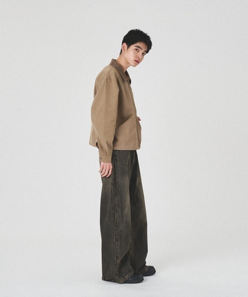 kutir（クティール）の「VINTAGE LIKE STRAIGHT WIDE DENIM PANTS/ヴィンテージライクストレートワイドデニムパンツ（デニムパンツ・メンズ・ブラック/インディゴブルー・SMALL/MEDIUM/LARGE）」の11枚目の写真