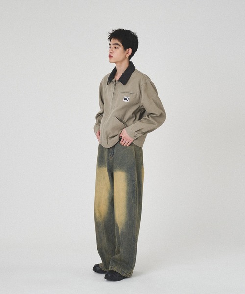 kutir（クティール）の「VINTAGE LIKE STRAIGHT WIDE DENIM PANTS/ヴィンテージライクストレートワイドデニムパンツ（デニムパンツ・メンズ・ブラック/インディゴブルー・SMALL/MEDIUM/LARGE）」の14枚目の写真