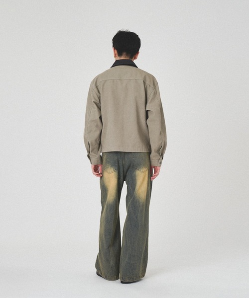kutir（クティール）の「VINTAGE LIKE STRAIGHT WIDE DENIM PANTS/ヴィンテージライクストレートワイドデニムパンツ（デニムパンツ・メンズ・ブラック/インディゴブルー・SMALL/MEDIUM/LARGE）」の16枚目の写真